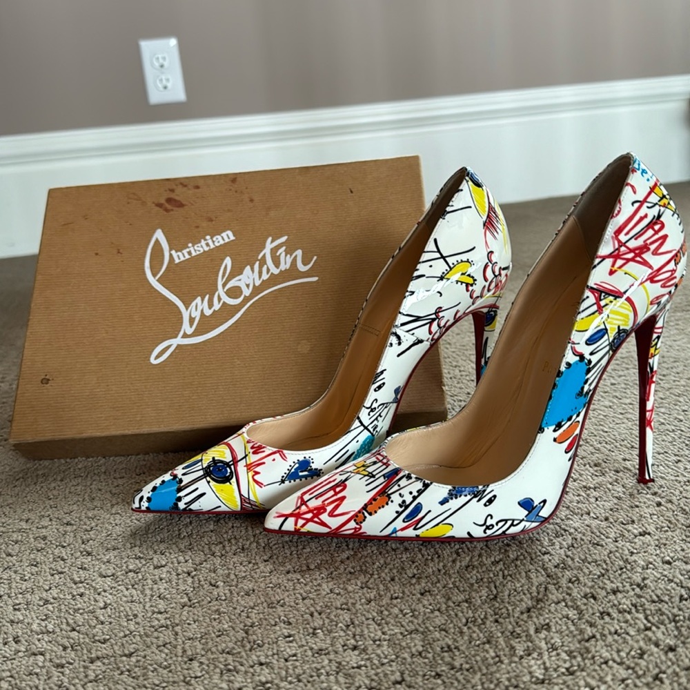 Christian Louboutin So Kate graffiti heels